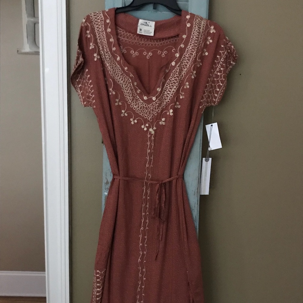 O’Neill embroidered short sleeve summer dress